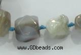 CNG333 15.5 inches 8*10mm - 18*22mm faceted nuggets agate beads