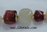 CNG336 15.5 inches 8*10mm - 15*18mm faceted nuggets agate beads