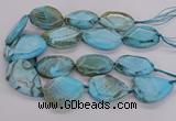 CNG3361 15.5 inches 30*35mm - 35*45mm faceted freeform agate beads