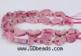 CNG3376 20*30mm - 30*45mm freeform plated druzy agate beads