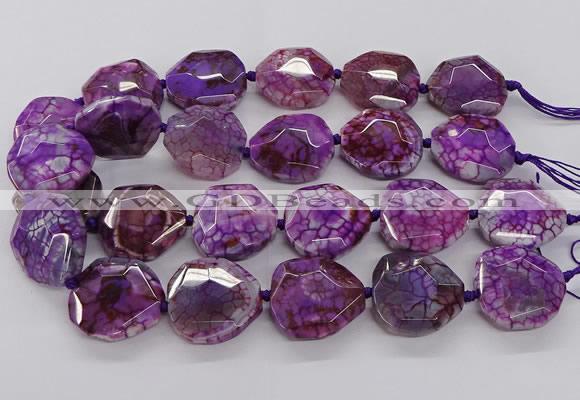 CNG3401 15.5 inches 28*30mm - 30*32mm faceted freeform agate beads