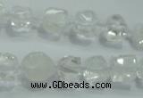 CNG341 15.5 inches 8*10mm - 15*18mm faceted nuggets white crystal beads