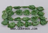 CNG3416 15.5 inches 18*25mm - 30*35mm freeform plated druzy agate beads