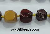 CNG343 15.5 inches 8*10mm - 15*18mm faceted nuggets mookaite jasper beads