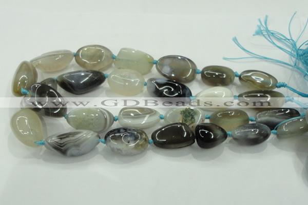 CNG345 15.5 inches 15*20mm - 20*28mm nuggets agate gemstone beads