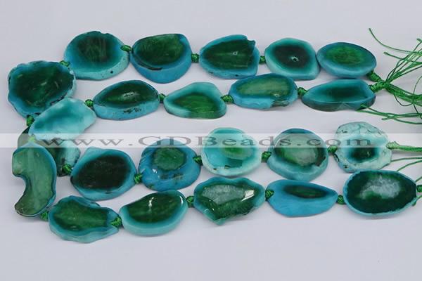 CNG3457 15.5 inches 20*30mm - 30*40mm freeform agate beads