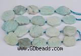 CNG3470 15.5 inches 30*35mm - 35*45mm freeform amazonite beads