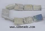 CNG3472 15.5 inches 30*40mm freeform plated druzy agate beads