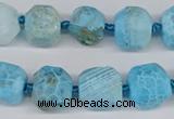 CNG3502 15.5 inches 12mm - 14mm faceted nuggets agate beads