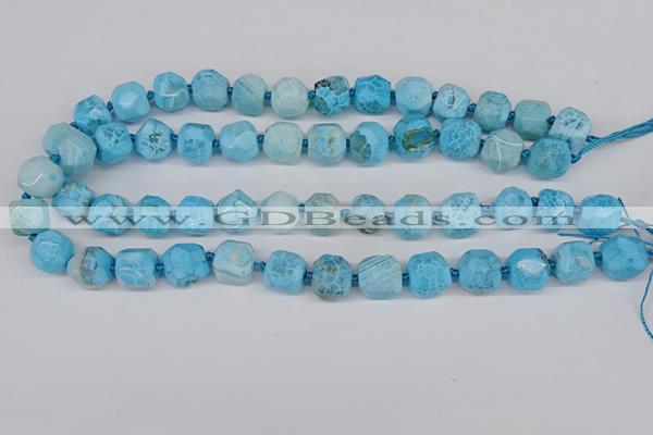 CNG3502 15.5 inches 12mm - 14mm faceted nuggets agate beads