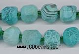 CNG3503 15.5 inches 12mm - 14mm faceted nuggets agate beads