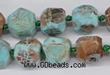 CNG3504 15.5 inches 12mm - 14mm faceted nuggets agate beads