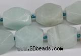 CNG3525 15.5 inches 13*18mm - 15*20mm faceted nuggets amazonite beads