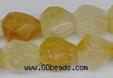 CNG3531 15.5 inches 12*16mm - 13*18mm faceted nuggets citrine beads