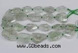 CNG3535 15.5 inches 25*30mm - 30*40mm freeform green quartz beads