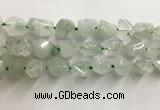 CNG3540 15.5 inches 8*12mm - 10*14mm nuggets green quartz beads