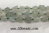 CNG3546 15*20mm - 20*25mm nuggets plated rough white crystal beads