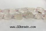 CNG3559 15.5 inches 18*20mm - 25*30mm nuggets rough rose quartz beads