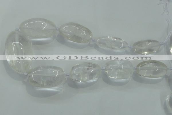 CNG357 15.5 inches 15*30mm - 25*48mm nuggets white crystal beads