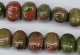 CNG36 15.5 inches 11*15mm nuggets unakite gemstone beads