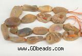 CNG3620 20*35mm - 30*45mm freeform plated druzy agate beads