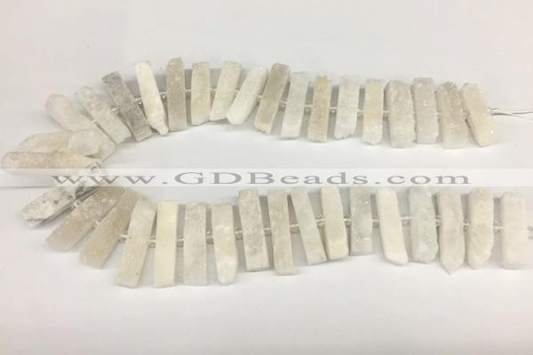 CNG3630 15.5 inches 5*30mm - 8*35mm sticks druzy agate beads