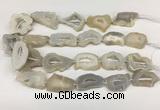 CNG3635 15.5 inches 22*30mm - 30*40mm freeform druzy agate beads