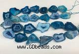 CNG3641 15.5 inches 22*30mm - 30*40mm freeform druzy agate beads