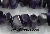 CNG367 15.5 inches 10*20mm faceted nuggets amethyst beads