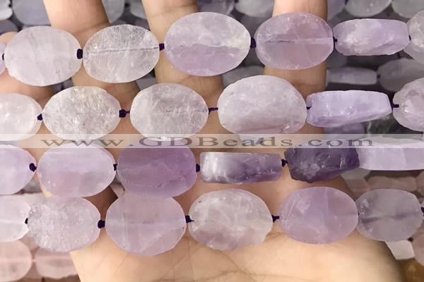 CNG3701 15.5 inches 15*20mm freeform rough lavender amethyst beads