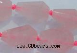 CNG384 15.5 inches 15*20mm – 25*30mm faceted nuggets rose quartz beads