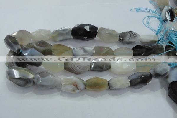 CNG395 15.5 inches 15*25mm – 22*30mm faceted nuggets agate beads