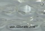 CNG402 15.5 inches 15*20mm faceted nuggets white crystal beads