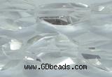 CNG403 15.5 inches 18*30mm faceted nuggets white crystal beads