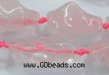 CNG422 15.5 inches 15*20mm - 22*34mm nuggets rose quartz beads