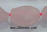 CNG434 15.5 inches 20*30mm – 25*48mm nuggets rose quartz beads