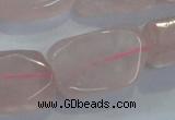 CNG450 15.5 inches 15*22mm faceted nuggets rose quartz beads