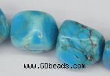 CNG48 15.5 inches 20*25mm nuggets dyed turquoise gemstone beads