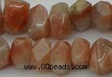 CNG5058 15.5 inches 10*14mm - 12*16mm faceted nuggets sunstone beads