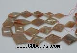 CNG5064 15.5 inches 20*30mm - 35*45mm faceted freeform sunstone beads