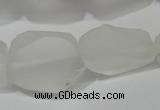 CNG5112 15.5 inches 14*20mm - 18*25mm freeform matte white crystal beads