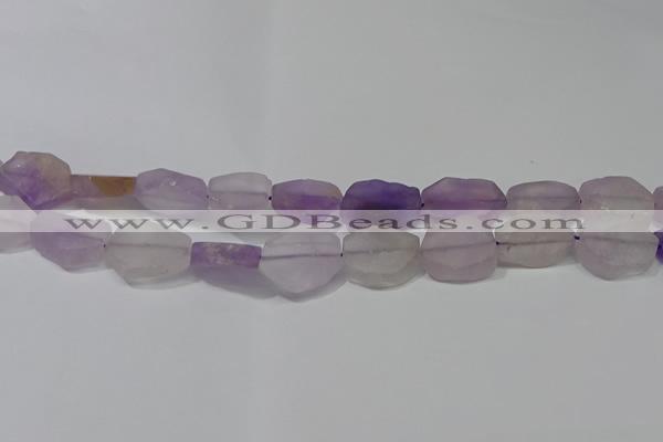 CNG5117 15.5 inches 14*20mm - 18*25mm freeform matte amethyst beads