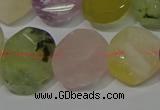 CNG5137 15.5 inches 15*18mm - 15*20mm faceted freeform mixed quartz beads