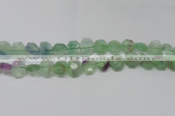 CNG5139 15.5 inches 15*18mm - 15*20mm faceted freeform fluorite beads