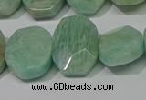 CNG5140 15.5 inches 15*18mm - 15*20mm faceted freeform amazonite beads