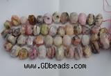 CNG5205 12*16mm - 15*20mm faceted nuggets pink opal gemstone beads