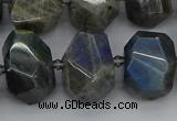 CNG5222 15.5 inches 12*16mm - 15*20mm faceted nuggets labradorite beads