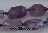 CNG5226 15.5 inches 10*15mm - 15*25mm faceted nuggets amethyst beads