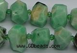 CNG5272 15.5 inches 10*14mm - 13*18mm faceted nuggets emerald  beads