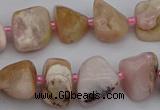 CNG5294 15.5 inches 8*12mm - 15*20mm nuggets pink opal gemstone beads